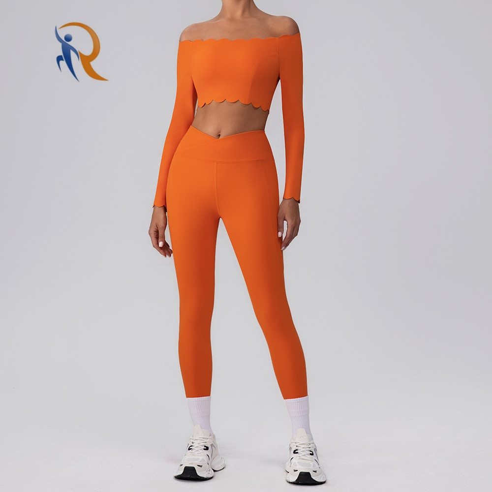 Women's Ruffle Scoop Neckline Sports Bra Fitness Support Workout Bra Yoga  Suit