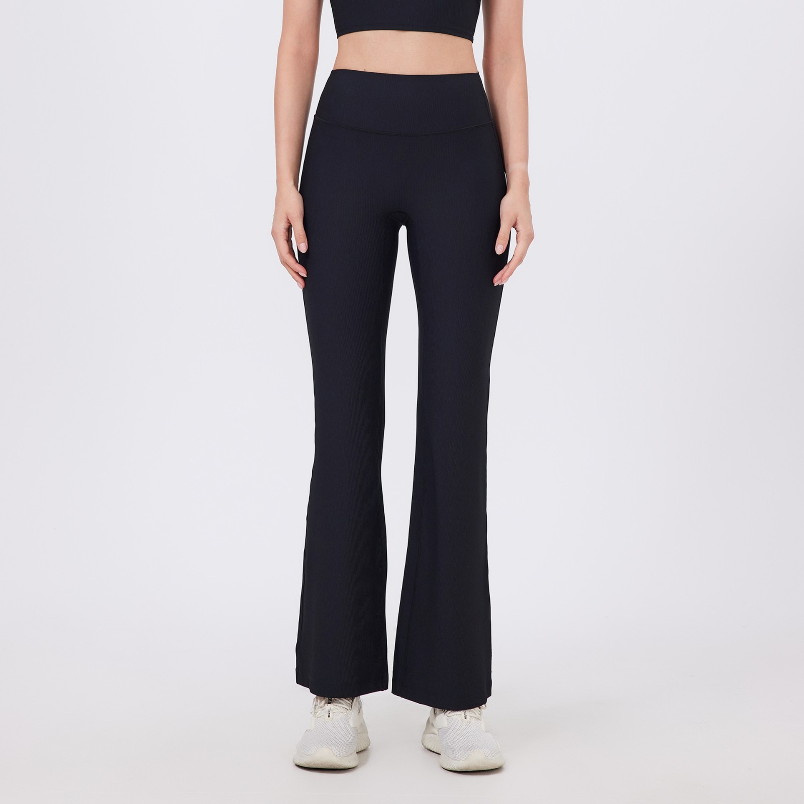 product-High Waisted Flare Leggings for Women Tummy Control Butt Lifting Workout Yoga Wide Leg Pants