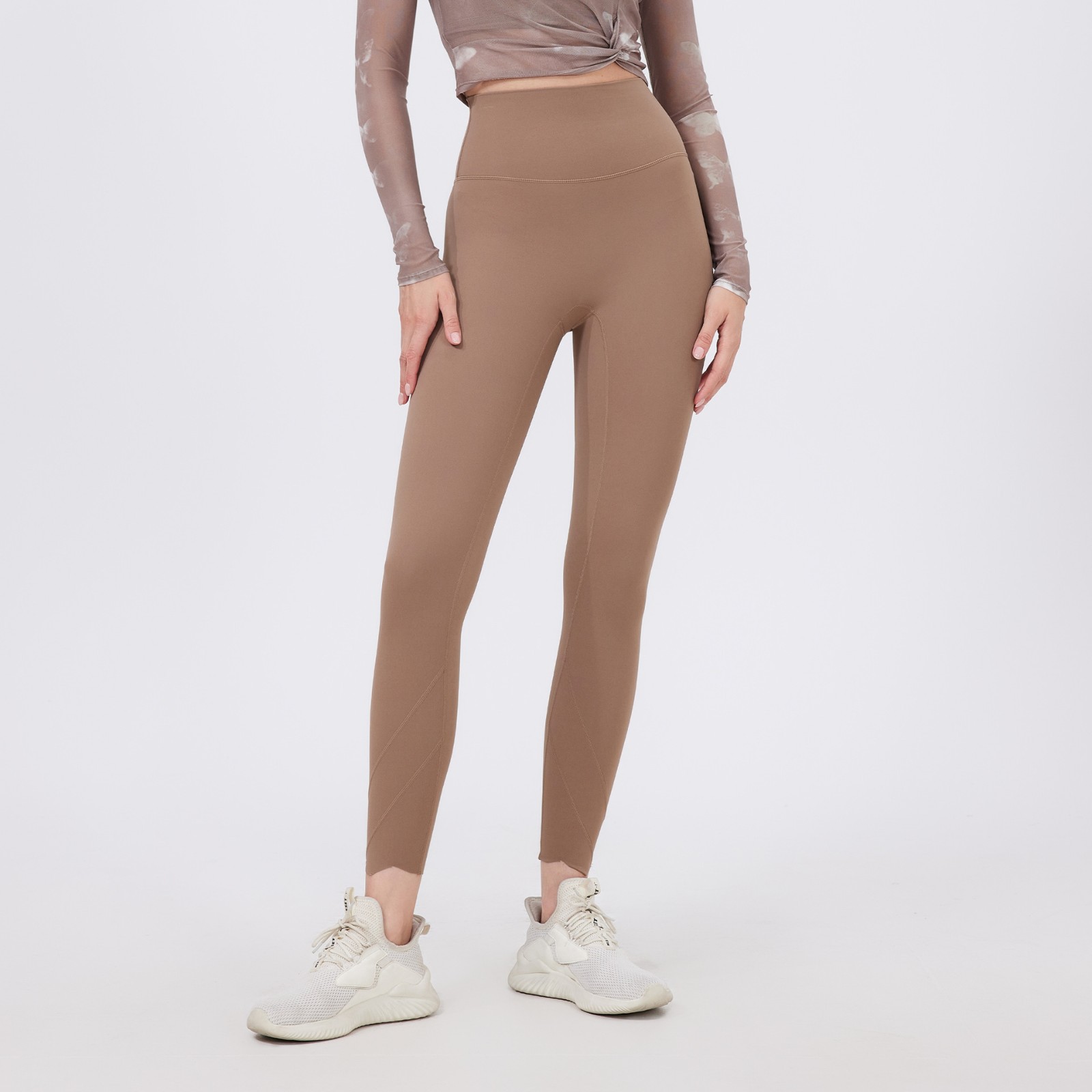 product-Irregular Hem Yoga Pants Fitness Leggings-Ruiteng-img
