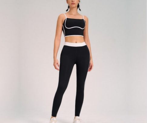 product-Ruiteng-Womens Workout Sets 2 Piece Seamless Square Neck Sports Bra Padded Butt Lifting Legg