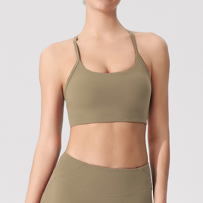 product-Ruiteng-Womens U Neck Sports Bra Padded Low Impact Yoga Clothes Workout Crop Top-img