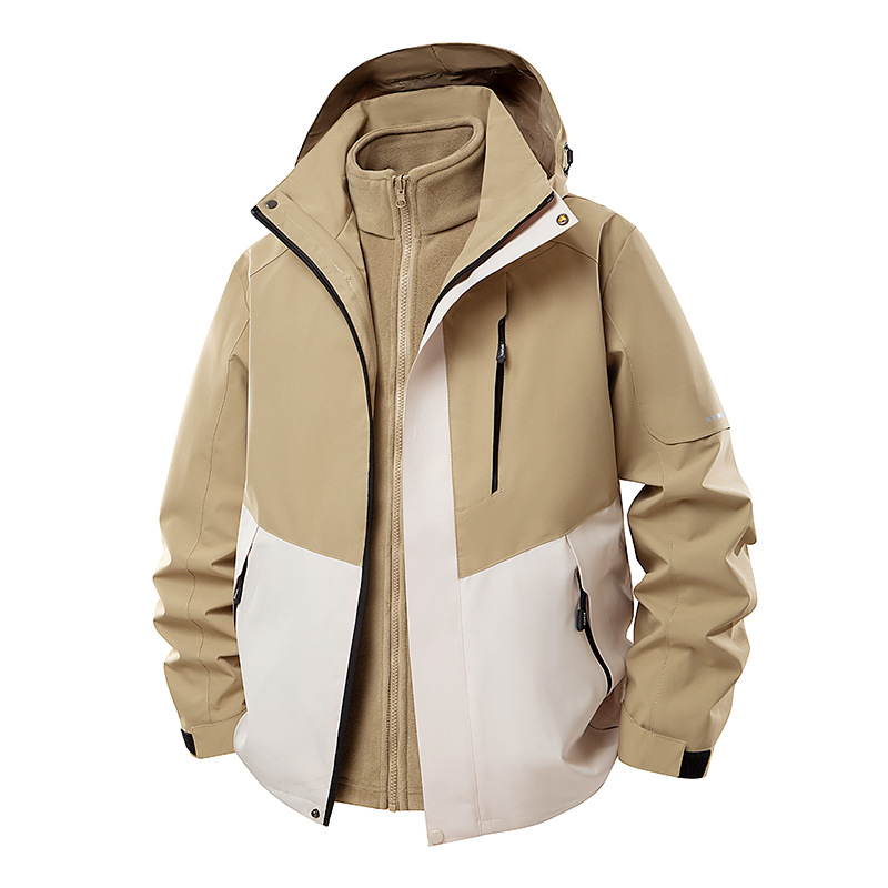 product-Ruiteng-Mens Rain Jacket Waterproof with Hooded Hiking Coat Lightweight Windbreaker-img
