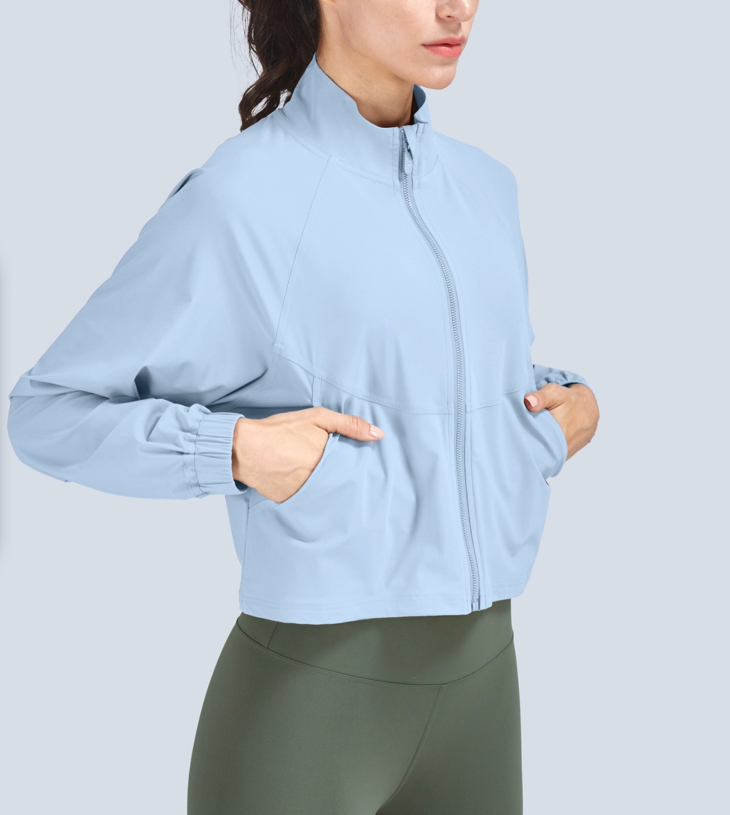 product-Womens Running Jacket Zip Up Athletic Sport Female-Ruiteng-img
