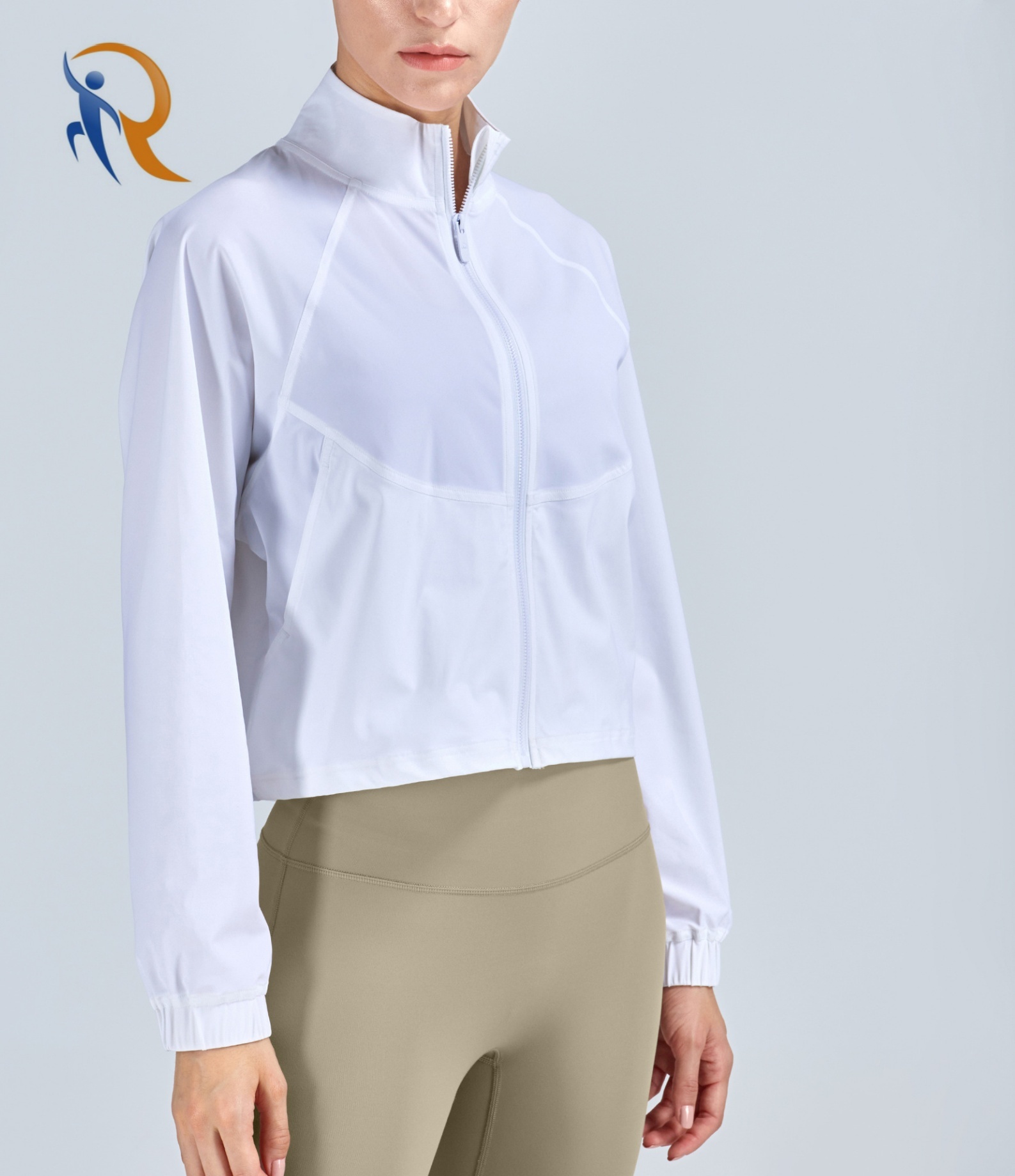 Women's Running Jacket Zip Up Athletic Sport Female