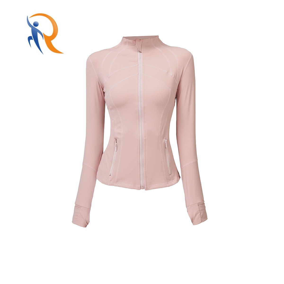 Women’s Zip Up Athletic Jackets Lightweight Slim Fit with Pockets Thumb Holes for Workout Gym Running Yoga