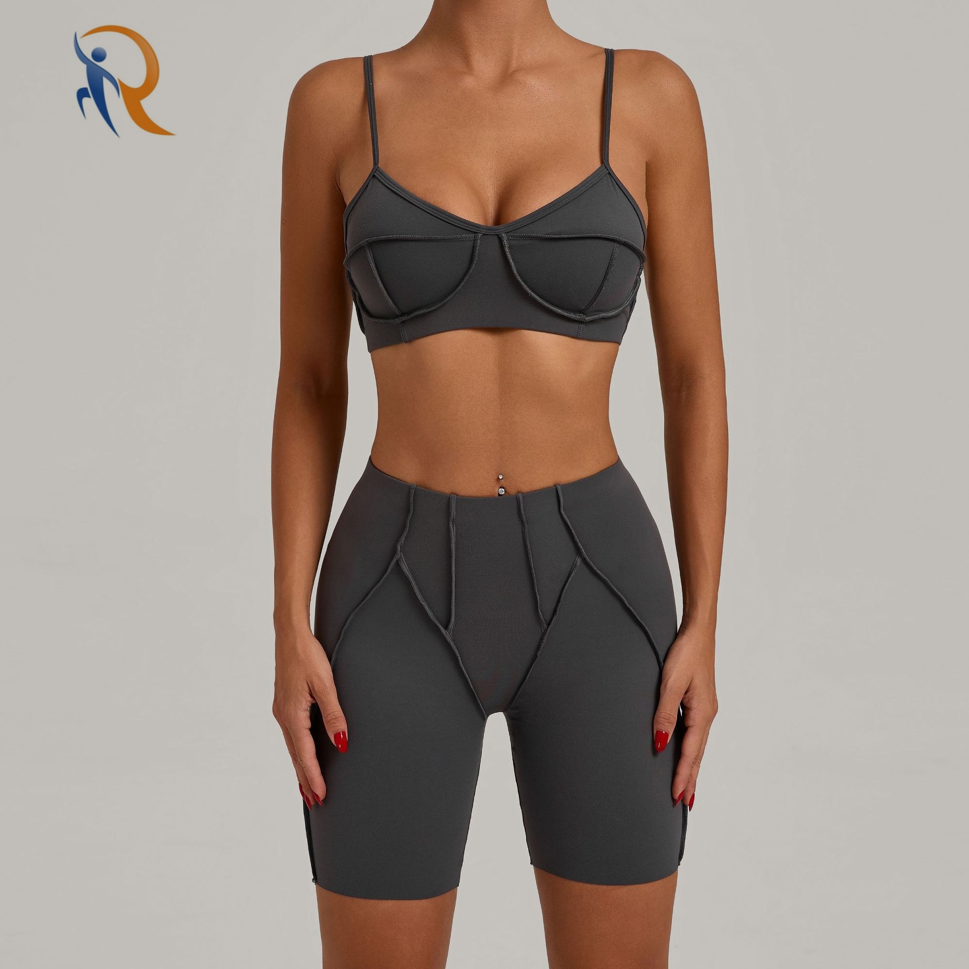 Womens Workout Sets Two Piece Top Matching High Waist Leggings Sets Gym Outfits Work Out Clothes