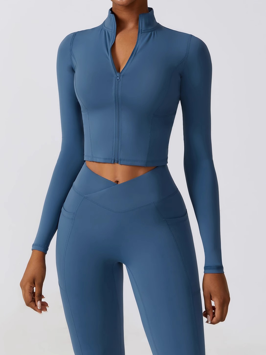 product-Ruiteng-Customized Womens Blue Yoga Suit-img