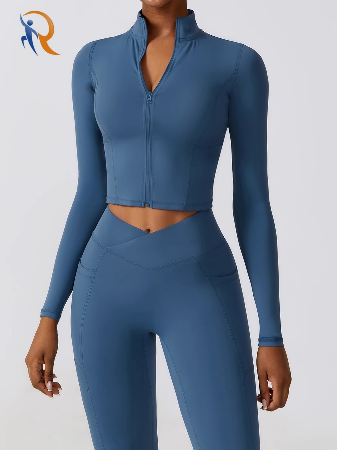 Customized Womens Blue Yoga Suit