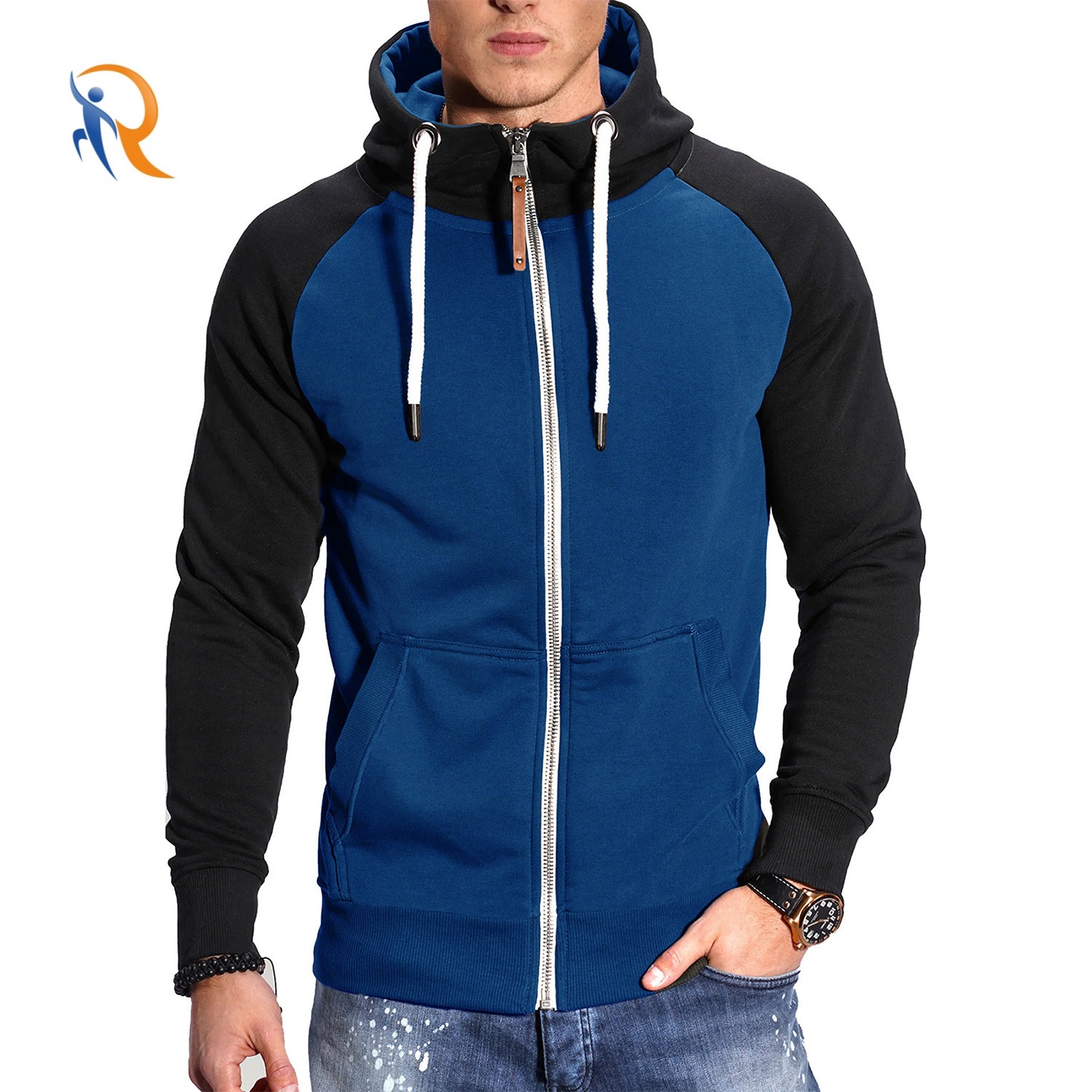 Customized Men Unisex Zip Hoodie
