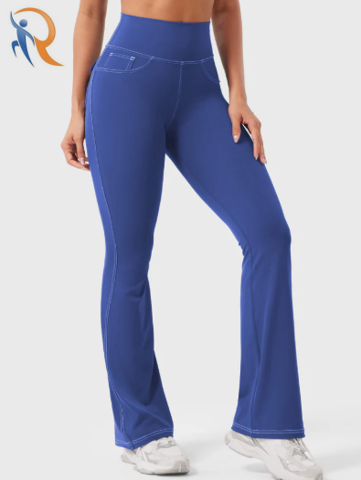 Faux Denim Flared Leggings