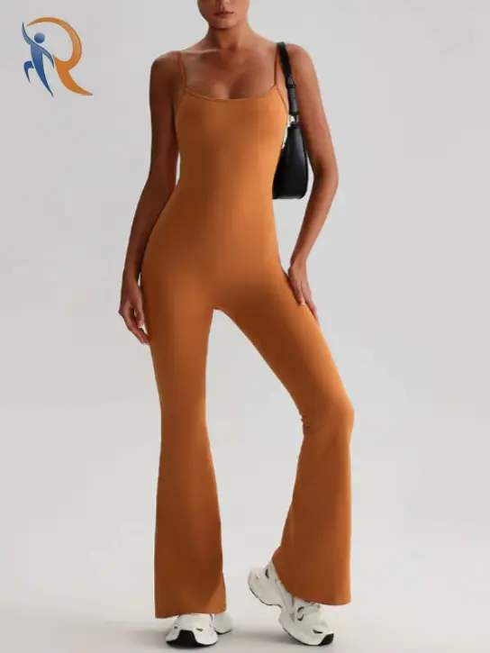 Flared Jumpsuit with Spaghetti Straps