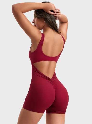 product-Lizvette V-Back Romper-Ruiteng-img