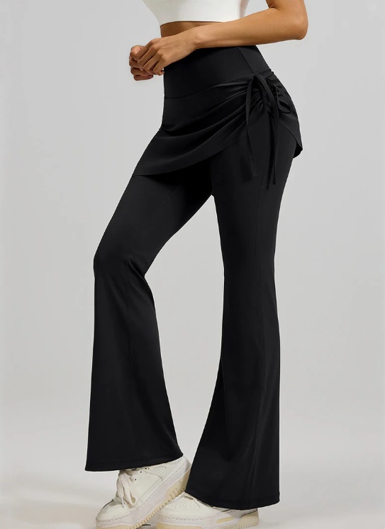 product-Ruiteng-Ruched Flare Skirted Leggings-img