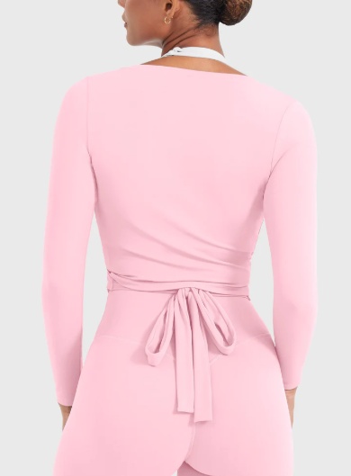 product-Ruiteng-Michelie Long Sleeve Ballet Wrap Top-img