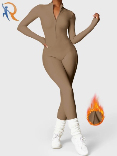 Belle Fleece Zipper Jumpsuit