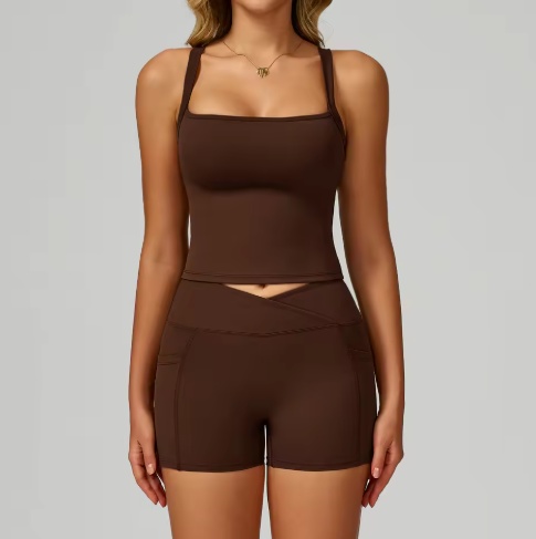 product-Ruiteng-Pretty Back Yoga Set for Women High-Waisted Tight Naked Yoga Set with Lacing Running