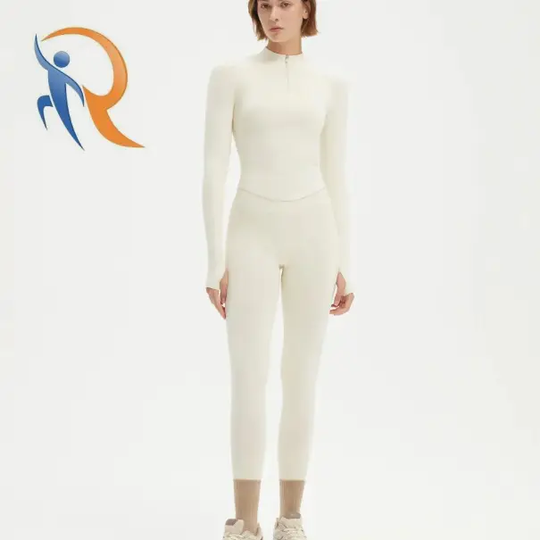 Seamless Half Zippy Jacket Workout Set