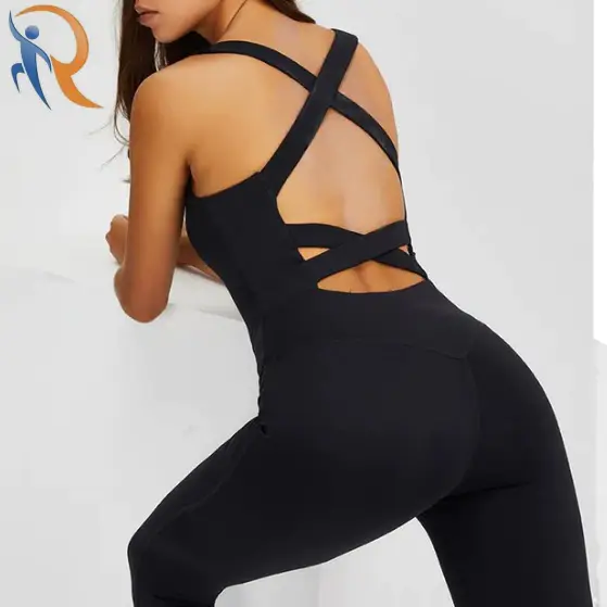 Yoga Set With Padded Back Cross Sport Sets Yoga Jumpsuit