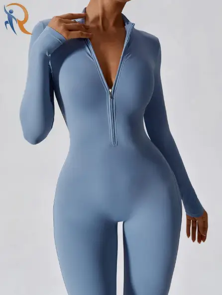 Female Zipper Hip-lift Jumpsuit