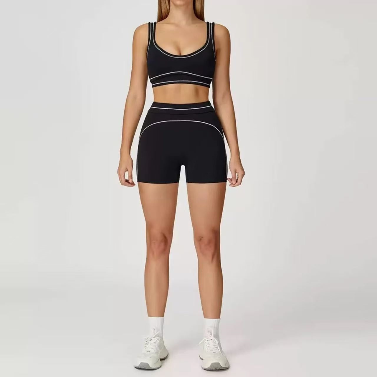 product-Ruiteng-Woven-fiber double-strap sports and running suit-img