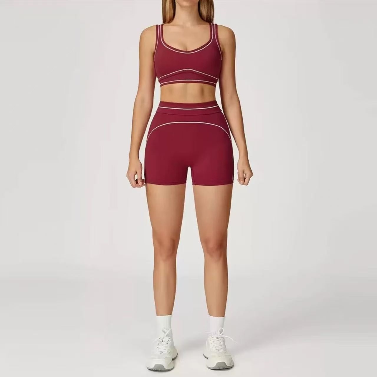 product-Woven-fiber double-strap sports and running suit-Ruiteng-img