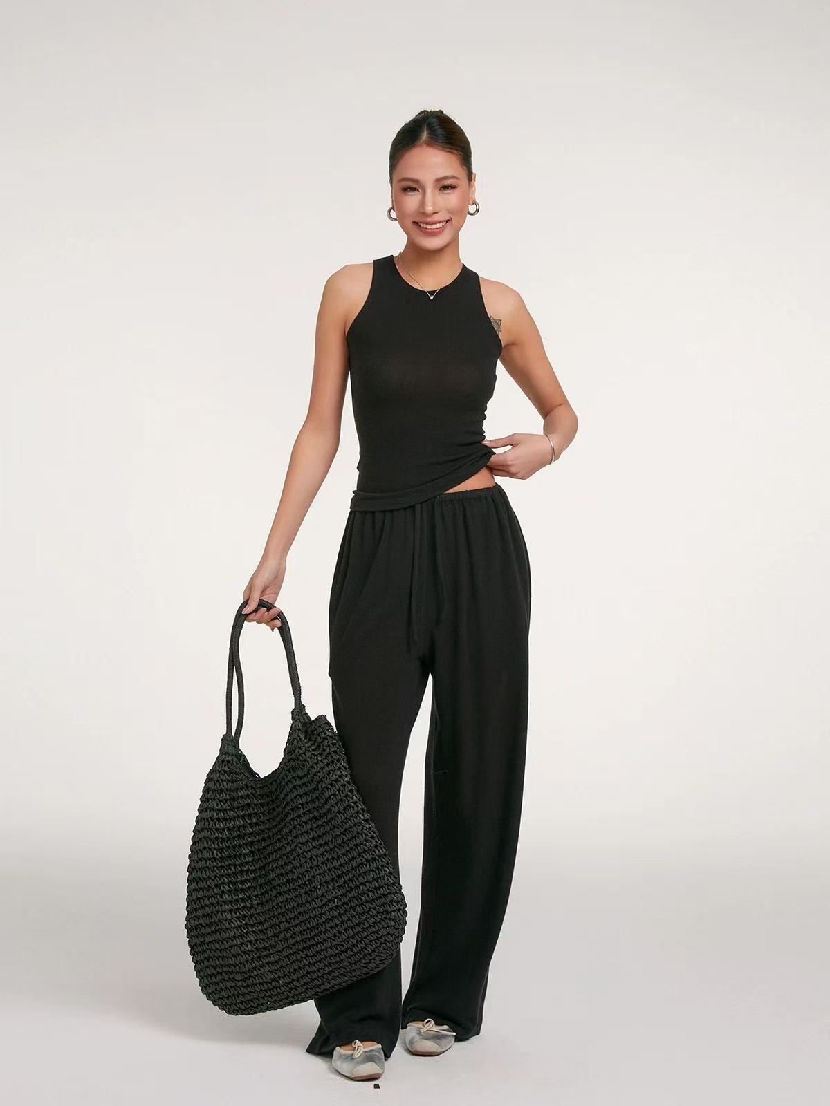 product-Sports and leisure fit-and-slimming black top-Ruiteng-img