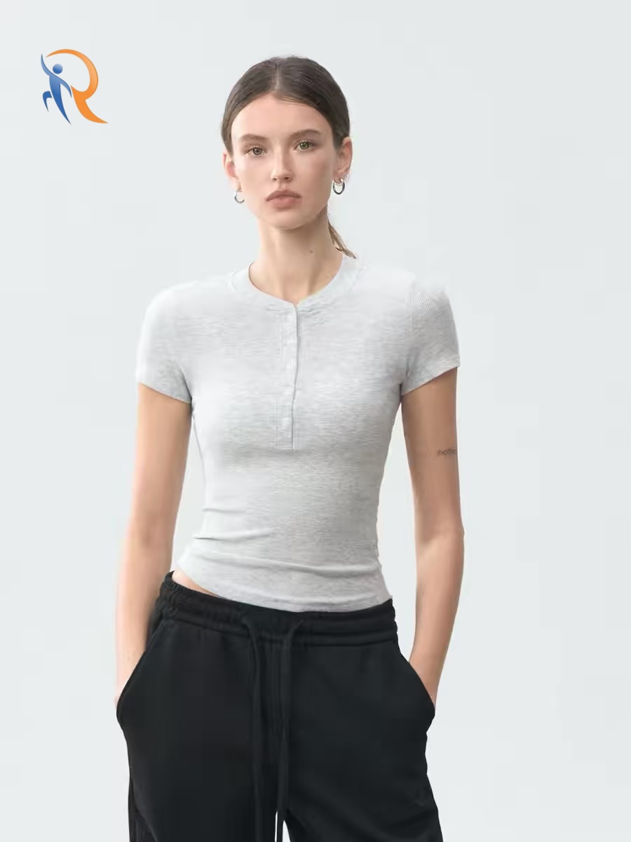 Henry Shirt Slim Fit Athletic Short-Sleeve Top