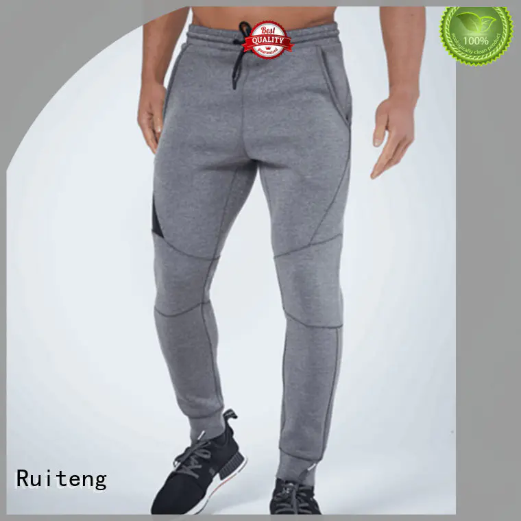 Wholesale stripe mens grey skinny joggers Ruiteng Brand