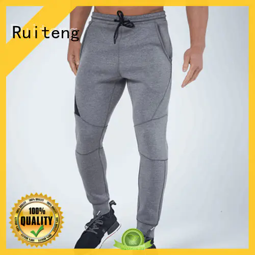 Ruiteng mens grey skinny joggers customized for gym