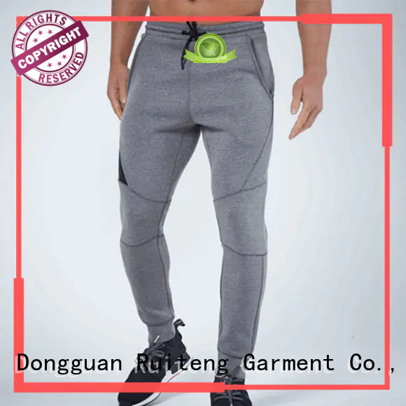 joggers side Ruiteng Brand mens grey skinny joggers factory