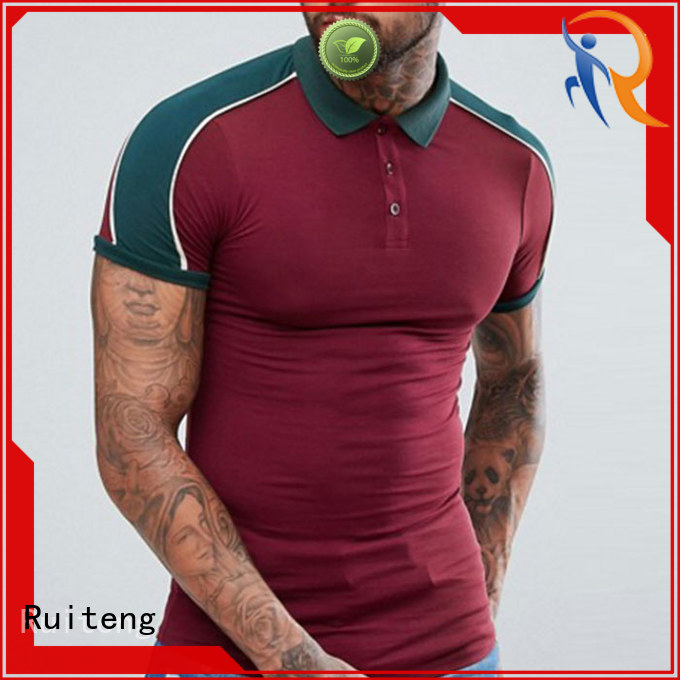2019 OEM Supplier Plain Contrast Color Dry Fit Men Button Gentlemen Bodycon Slim Polo Shirt-RTA1087
