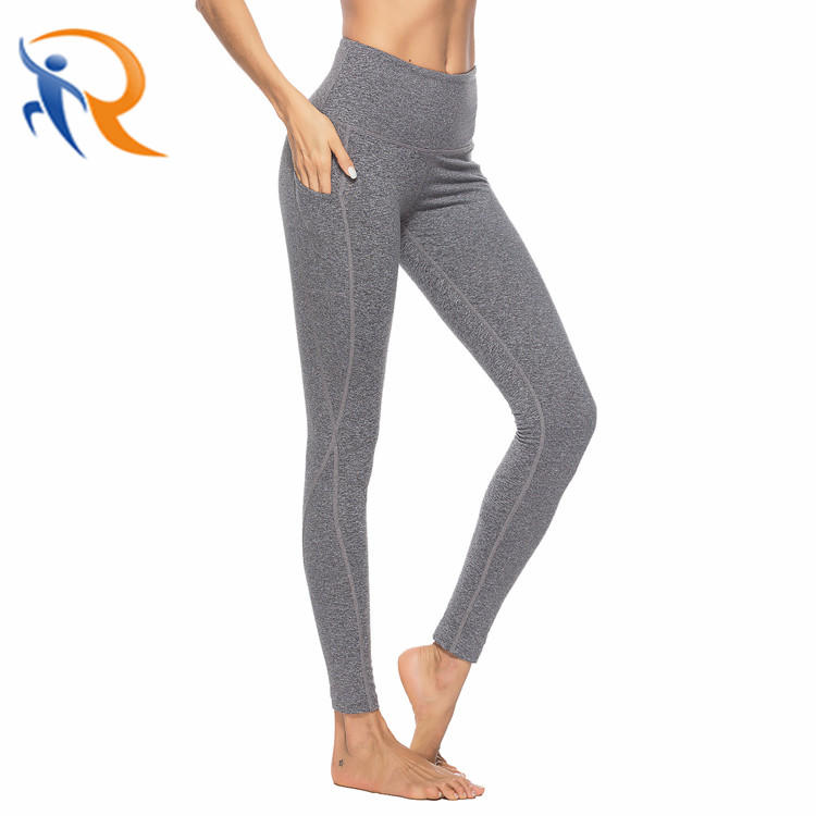 Wholesales Gym Tummy Control High Waist Custom Workout Leggings Women Fitness Yoga Pants with Pockets