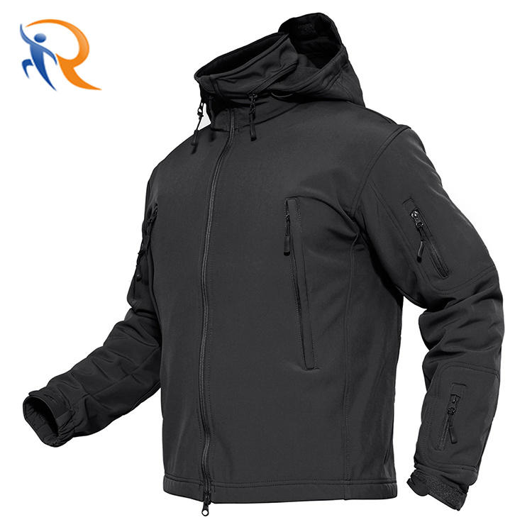 Hot Sales Custom Men Sports Softshell Jackets Grey Outdoor Waterproof Soft Shell Jacket with Hood