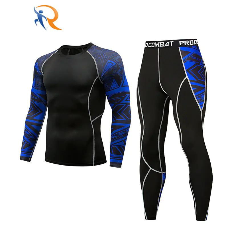 Functional Sportswear Long Black High Quality Mens Sports Compression Tight