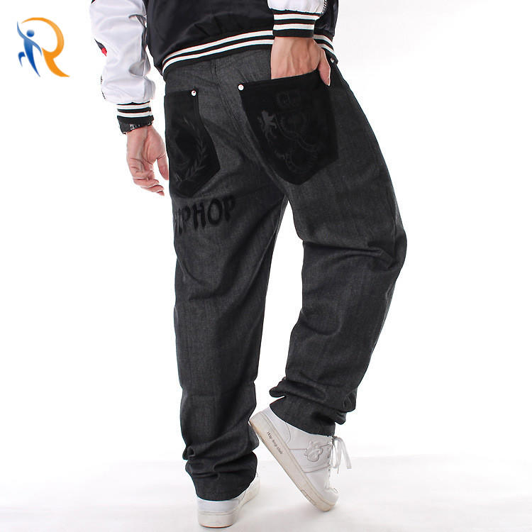 China Professional Mens Street Style Hiphop Chenille Patch Jeans Factory