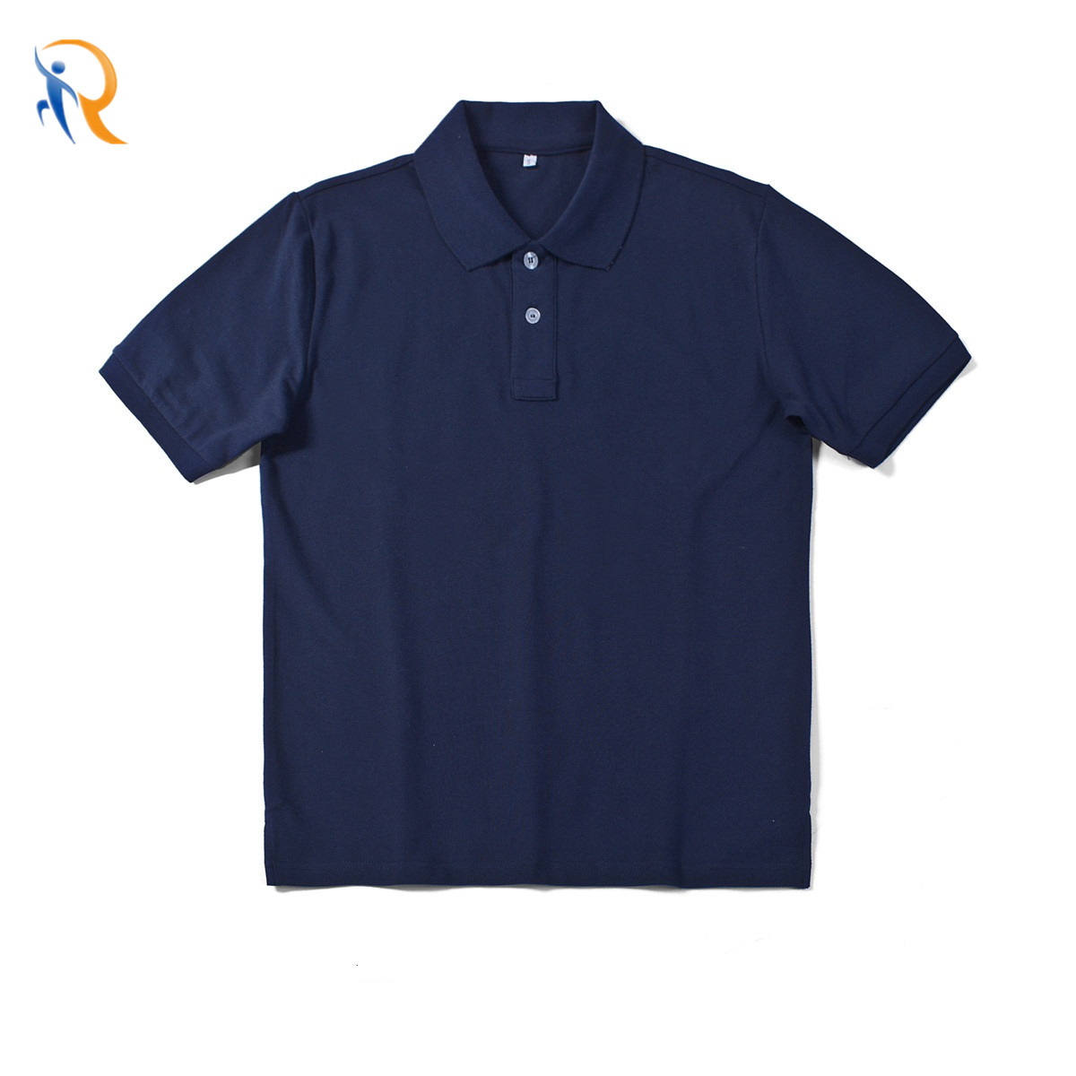product-Organic Cotton Basic Polo Shirt Retro Solid Color Short-Sleeved Lapel Polo Shirt Men′s Half-