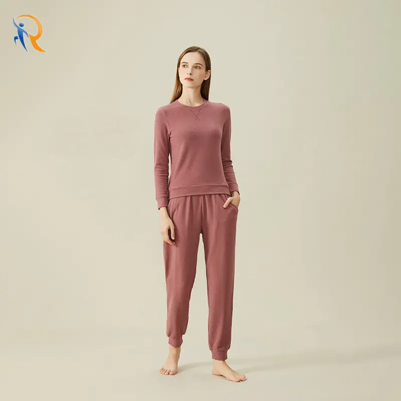 Autumn And Winter Womens Lounge Wear Warmth Home Clothes Night Wear Pajama Set JKT-269