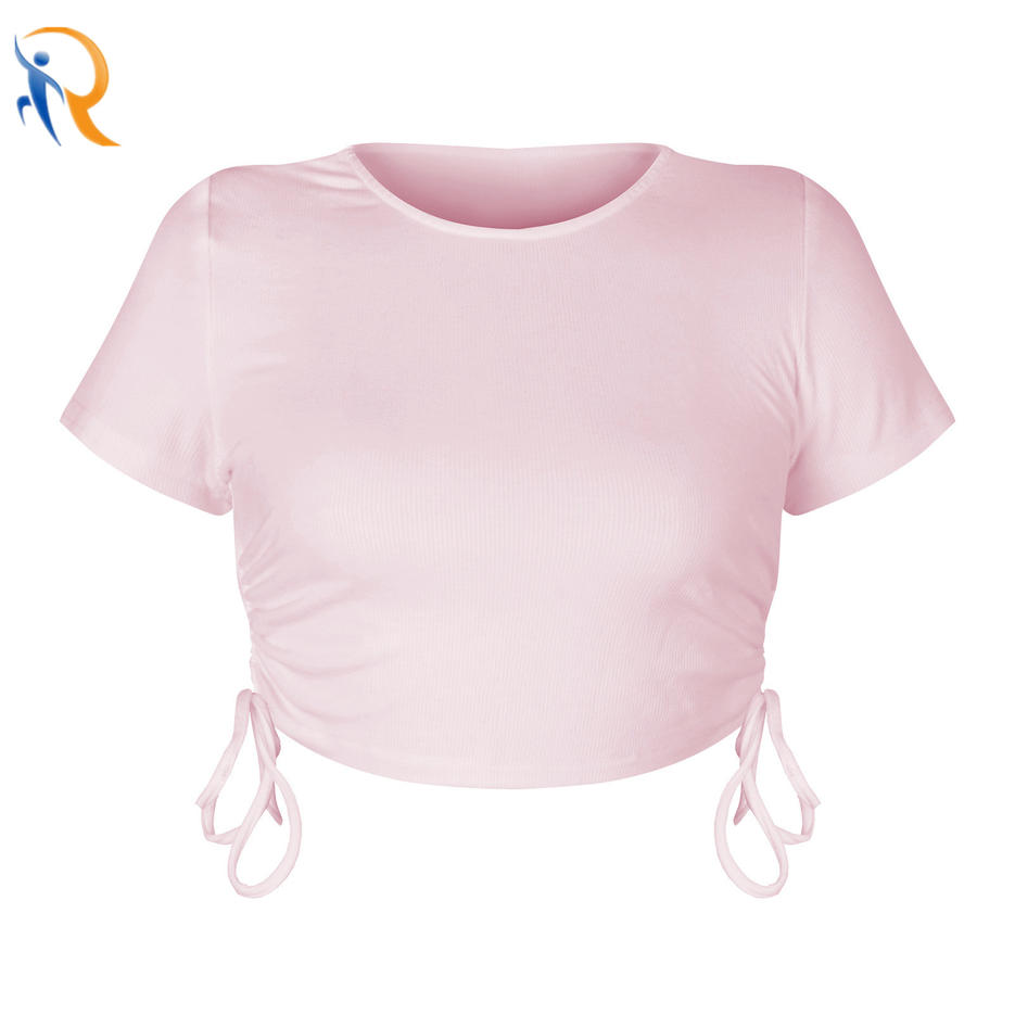 Womens Trendy Wear Solid Color Cropped T-Shirt