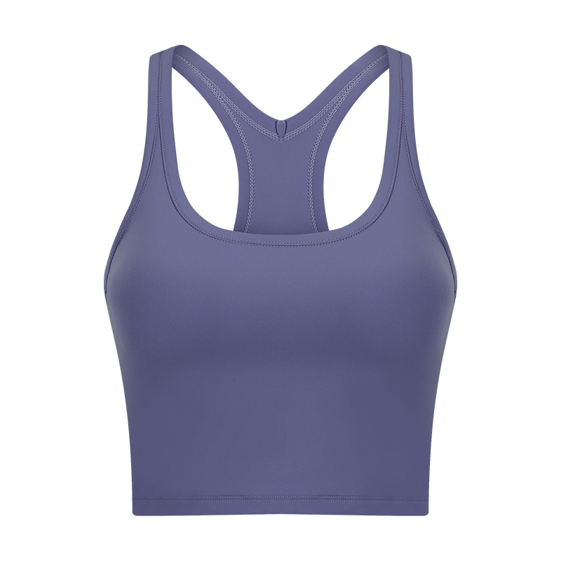 product-Ruiteng-Yoga Vest with Chest Pad Women′s Skin-Friendly Nude Training Fitness Shockproof Spor