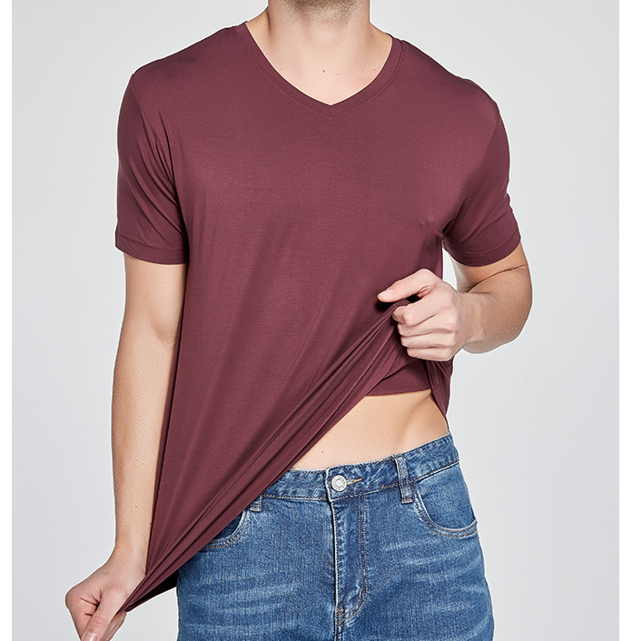 product-Ruiteng-Blank Men Tshirt Summer Custom Bamboo Round Neck t shirt-img