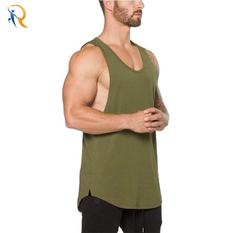 product-Ruiteng-Mens Custom Color Solid Lersure Wear Mens Tank Sleep Vest Summer Singlet-img