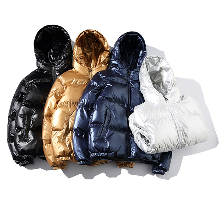 product-New Style Custom Wholesale High Quality Custom Winter Bubble Jacket Men Shiny Puffer Jacket