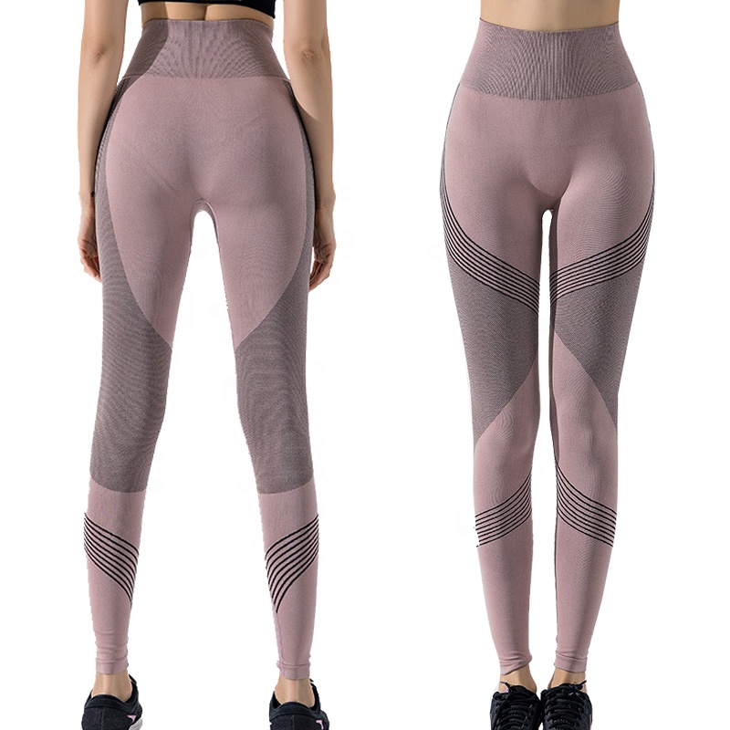 product-Custom 2021 Elasticity Seamless Compression Women Printed Fitness Plus Size High Waist Woman