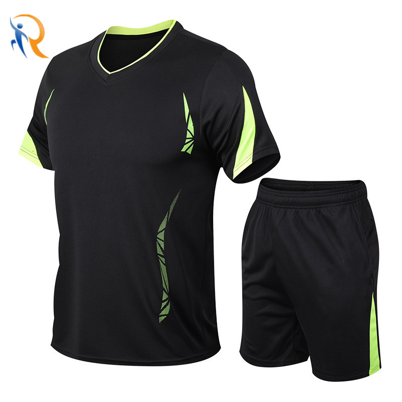 product-Ruiteng-Mens Running Wear Set Summer Short Sleeve Tracksuit Set-img