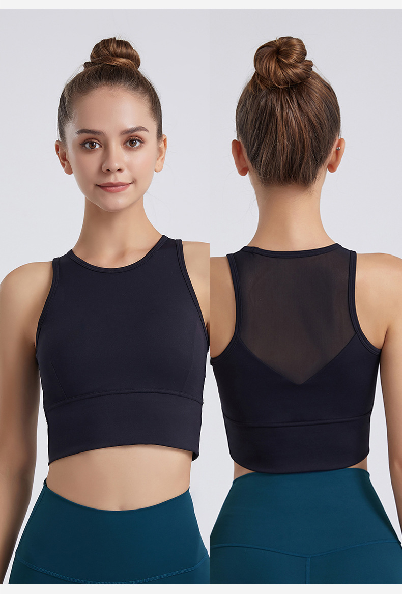 product-New Sleeveless Sports Vest Women Back Mesh Fitness Tops Yoga Tank Top-Ruiteng-img
