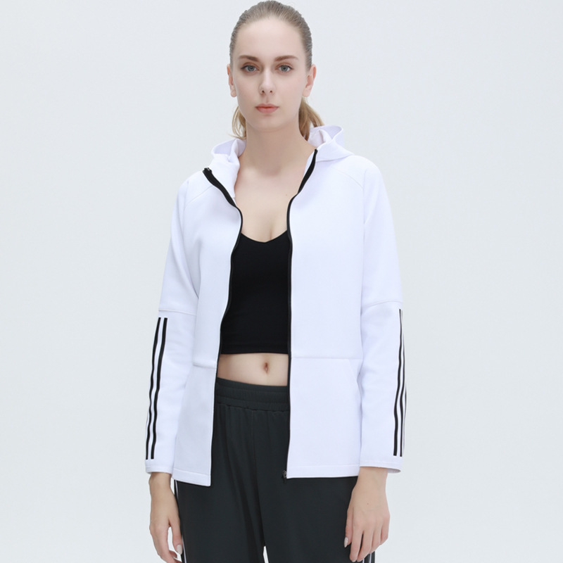 product-Factory Custom Side Sleeve Stripe Womens Sportswear Running Jacket-Ruiteng-img