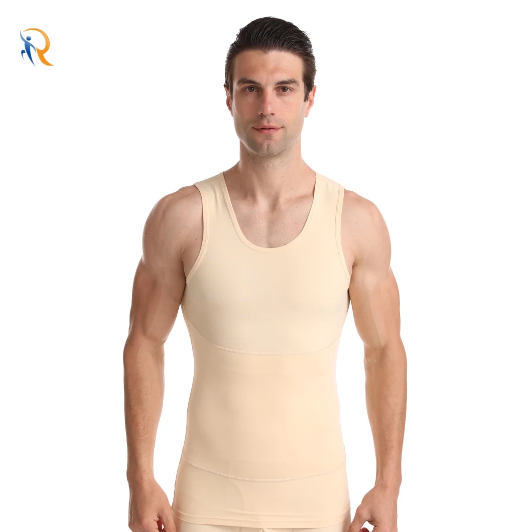 product-Mens Solid Color Nylon Compression Vest Tank Top-Ruiteng-img