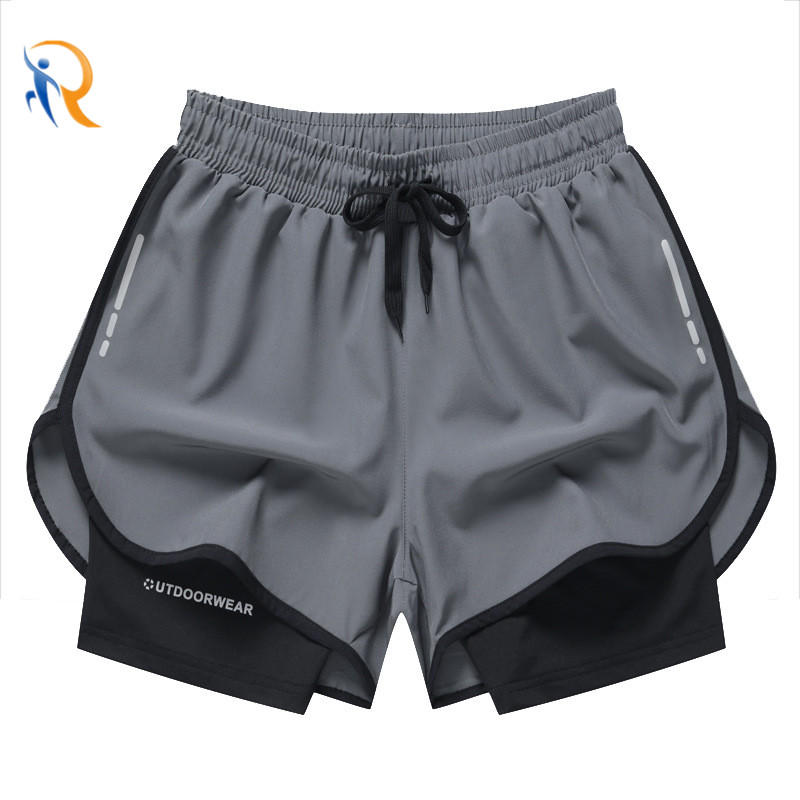 Sports shorts men's quick-drying breathable running pants men's fitness sports basketball pants three-point pants lining