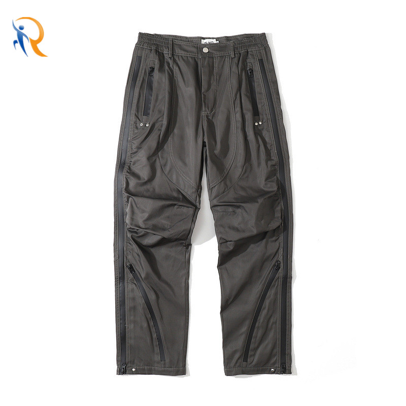 product-Vibing Trendy Nylon Side Zipper Tooling Casual Loose Street Style Trousers Men-Ruiteng-img