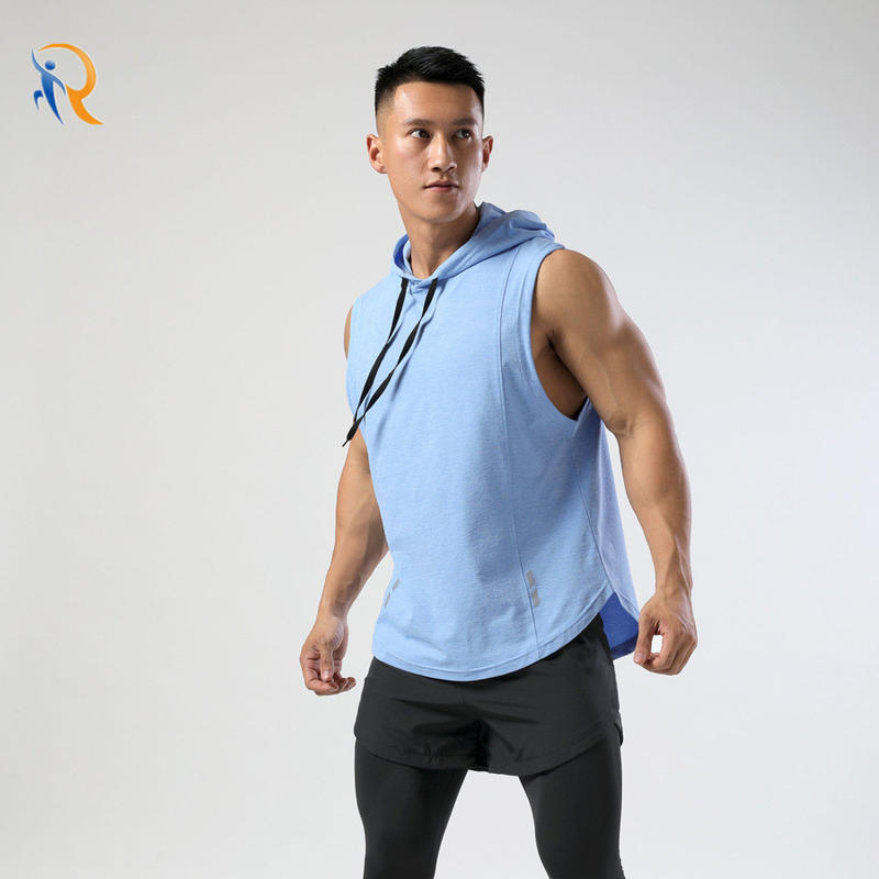 Sleeveless T-shirt Men's Sports Casual Quick Dry Clothes Lightweight Fitness Running Boxing Training Vest